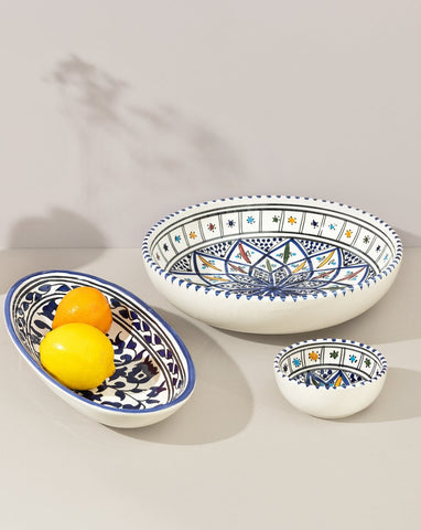 Ceramic Hand Painted Decorative Bowl | Terrata 10.2"