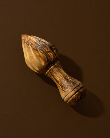 Natural Olive Wood Lemon Press