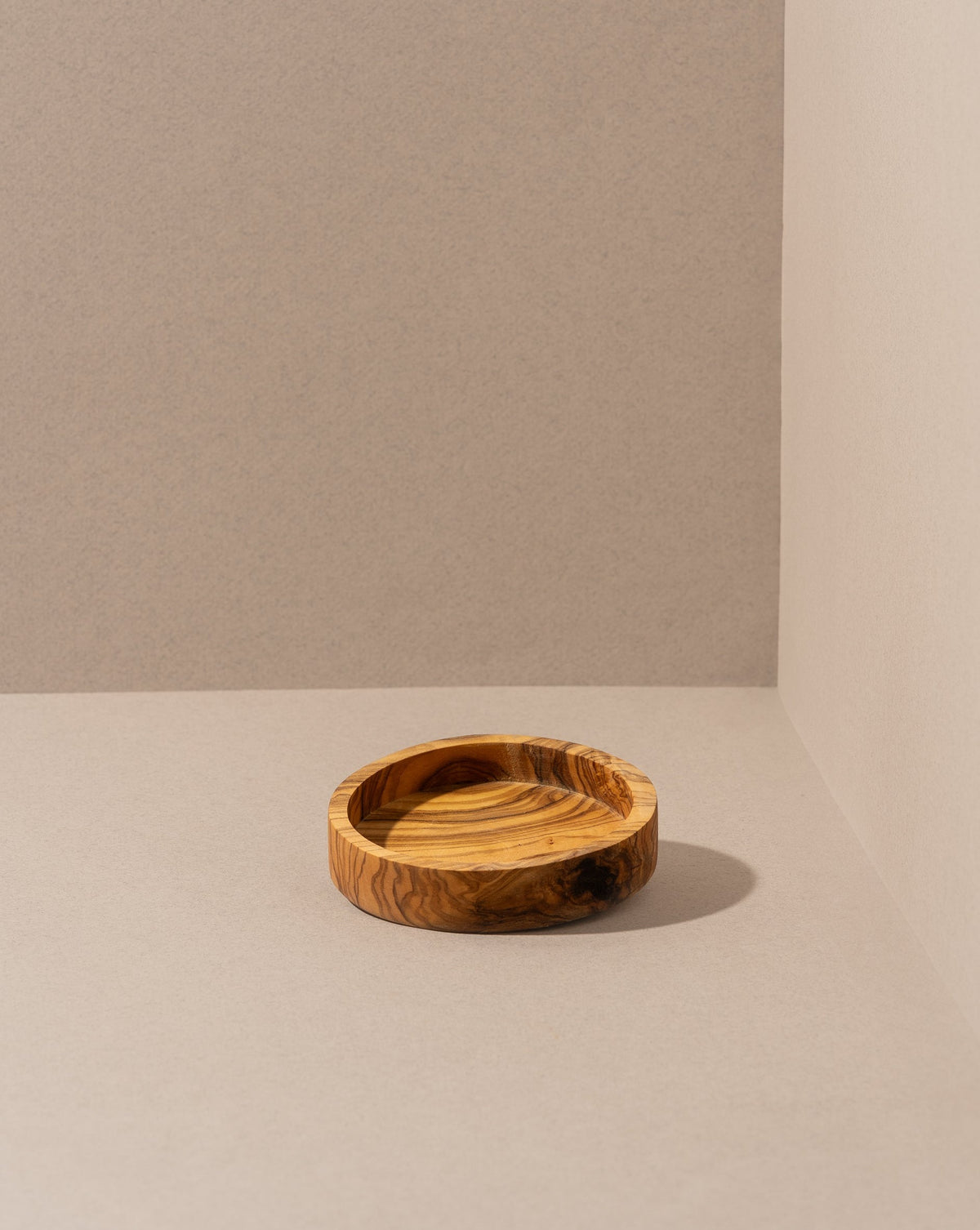 Versatile Olive Wood Bottle Stand and Snack Bowl