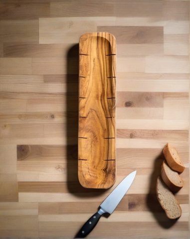 As Is - Olive Wood Bread Slicing Board